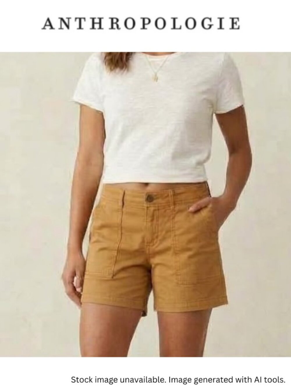 Anthropologie The Wanderer Utility Shorts Custom Hemmed Ochre Brown Size 30